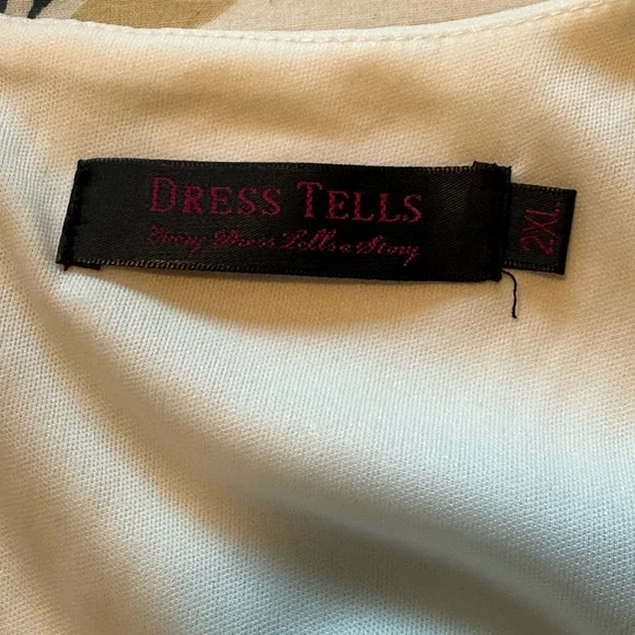 Vintage Style Lemon-Print White Dress with Waist Tie - Picture 6 of 9